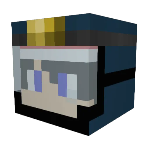 CaptainMarvel2_0 Minecraft avatar head, 3D render