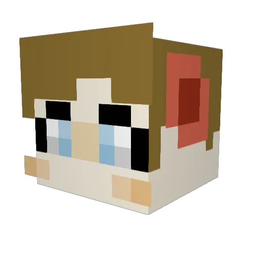CaptainMashoki Minecraft avatar head, 3D render