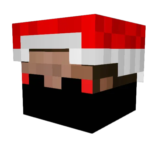 CaptainMcMan Minecraft avatar head, 3D render