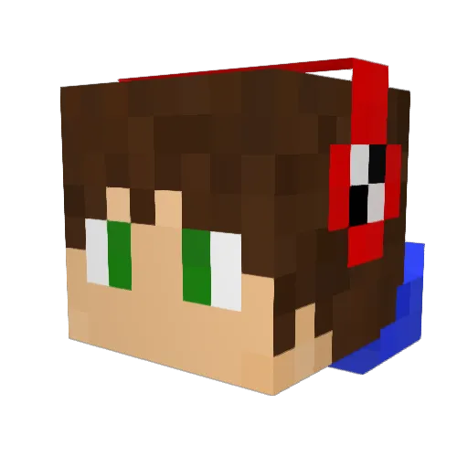 CaptainMerc Minecraft avatar head, 3D render
