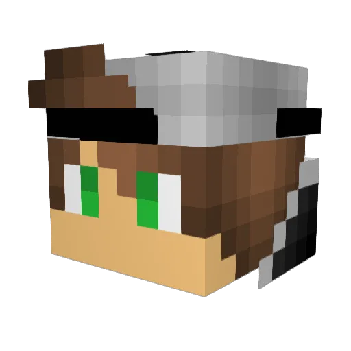 CaptainMo7695 Minecraft avatar head, 3D render