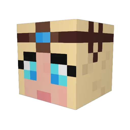 CaptainMoonstar Minecraft avatar head, 3D render