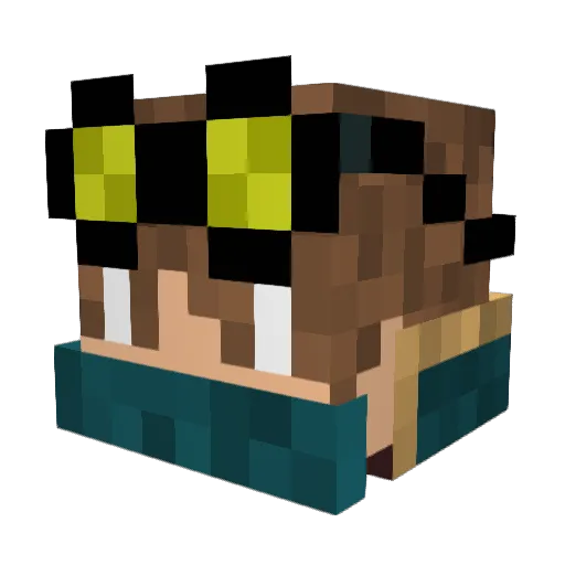 CaptainMorgan4 Minecraft avatar head, 3D render