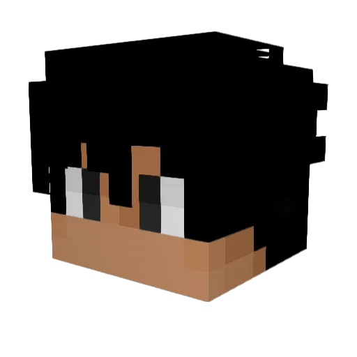 CaptainMustards Minecraft avatar head, 3D render