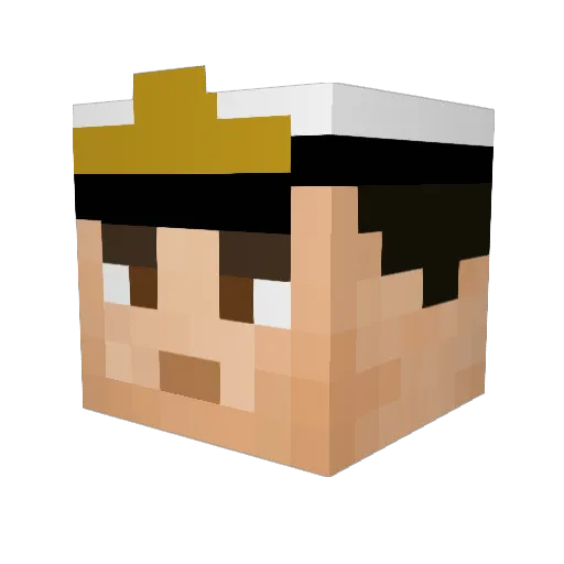 CaptainObvious10 Minecraft avatar head, 3D render