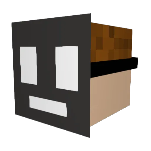 CaptainOfCats_ Minecraft avatar head, 3D render