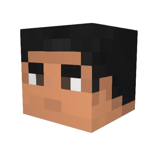 CaptainOfDefeat Minecraft avatar head, 3D render