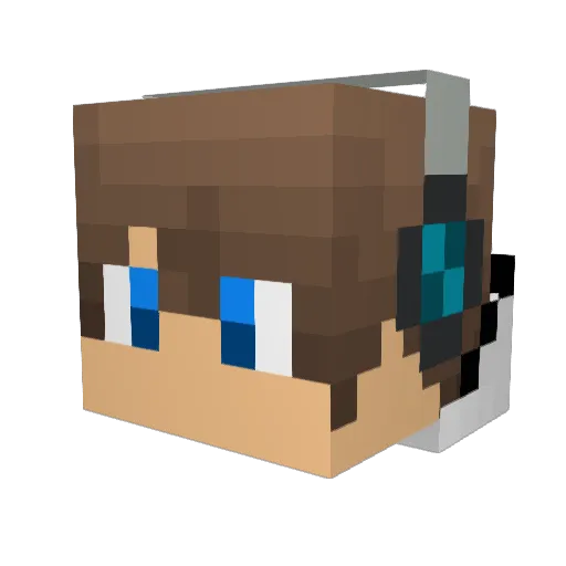 CaptainOreos Minecraft avatar head, 3D render