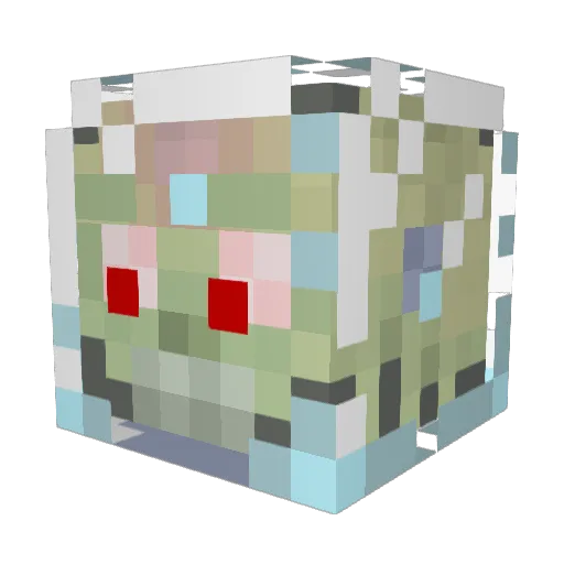 CaptainOverkill Minecraft avatar head, 3D render
