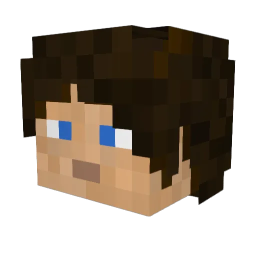 CaptainOxyContin Minecraft avatar head, 3D render