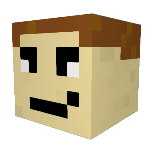 CaptainPB64 Minecraft avatar head, 3D render