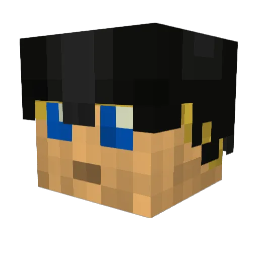 CaptainPBJ Minecraft avatar head, 3D render