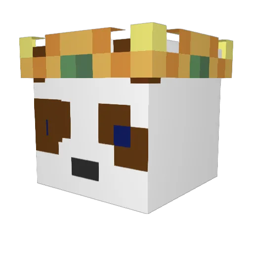 CaptainPandasTV Minecraft avatar head, 3D render