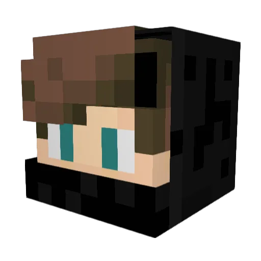 CaptainPants12 Minecraft avatar head, 3D render