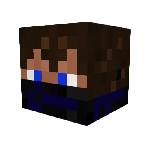 CaptainPants4000 Minecraft avatar head, 3D render
