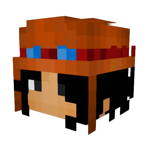 CaptainPeroxid Minecraft avatar head, 3D render