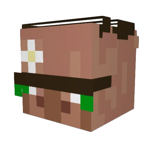 CaptainPingu Minecraft avatar head, 3D render