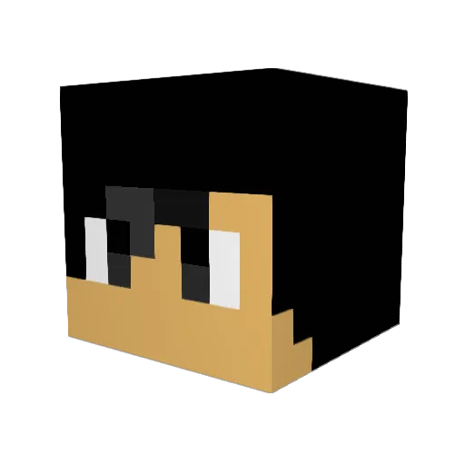 CaptainPorkers Minecraft avatar head, 3D render