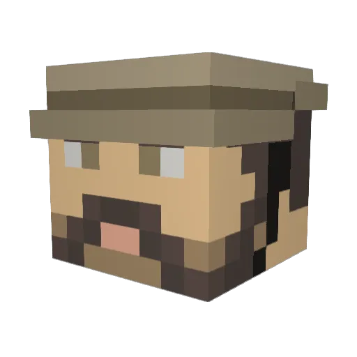 CaptainPrice139 Minecraft avatar head, 3D render
