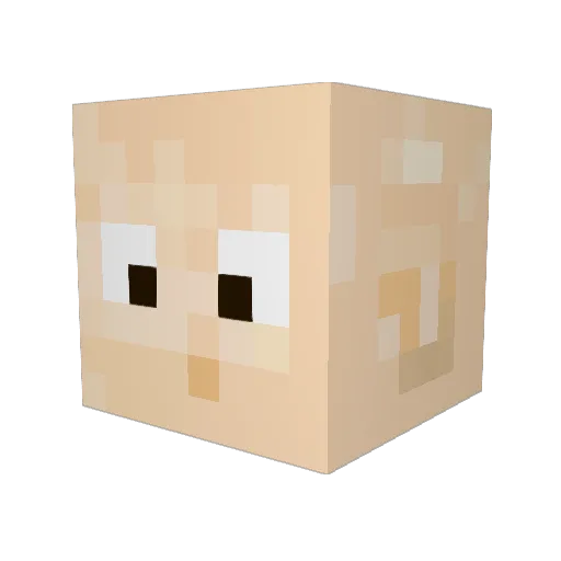 CaptainQcN Minecraft avatar head, 3D render