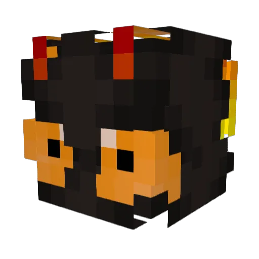 CaptainQrow Minecraft avatar head, 3D render