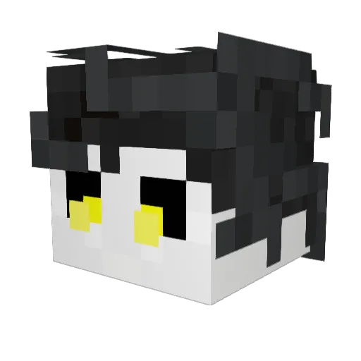 CaptainQueue Minecraft avatar head, 3D render