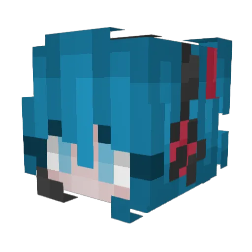CaptainRed13 Minecraft avatar head, 3D render