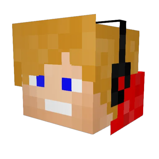 CaptainRemy Minecraft avatar head, 3D render