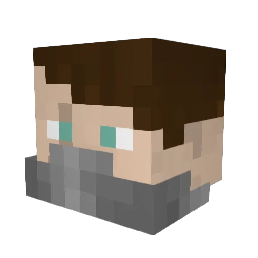 CaptainRomanes Minecraft avatar head, 3D render