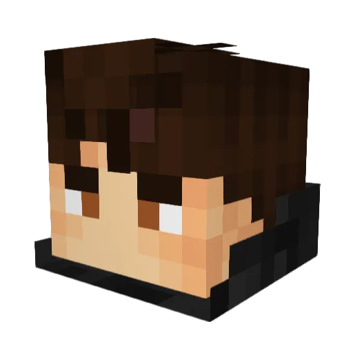 CaptainRose03 Minecraft avatar head, 3D render