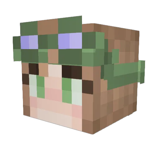 CaptainRoseIII Minecraft avatar head, 3D render
