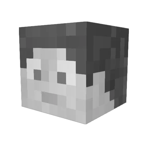 CaptainRubix02 Minecraft avatar head, 3D render