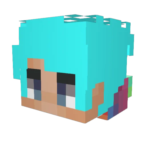CaptainShar Minecraft avatar head, 3D render