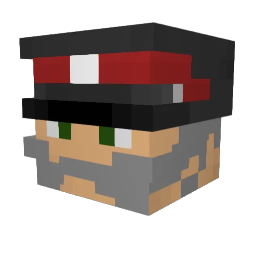 CaptainShulker Minecraft avatar head, 3D render