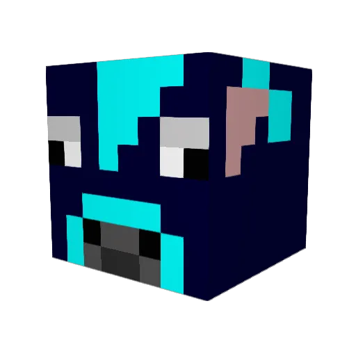 CaptainSi Minecraft avatar head, 3D render