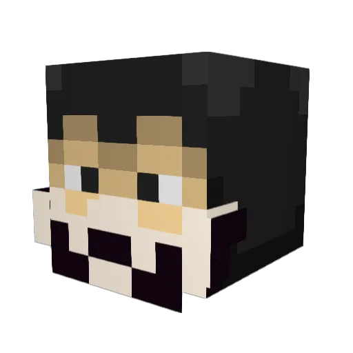 CaptainSifa Minecraft avatar head, 3D render