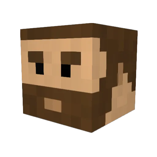 CaptainSimmons1 Minecraft avatar head, 3D render