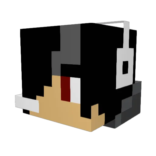CaptainSkills Minecraft avatar head, 3D render