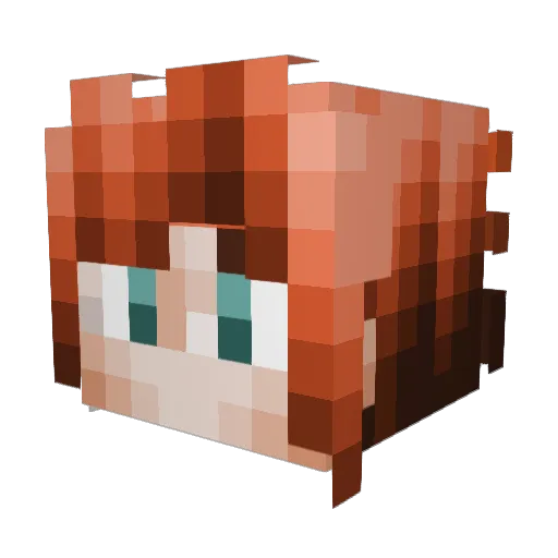 CaptainSlimey Minecraft avatar head, 3D render
