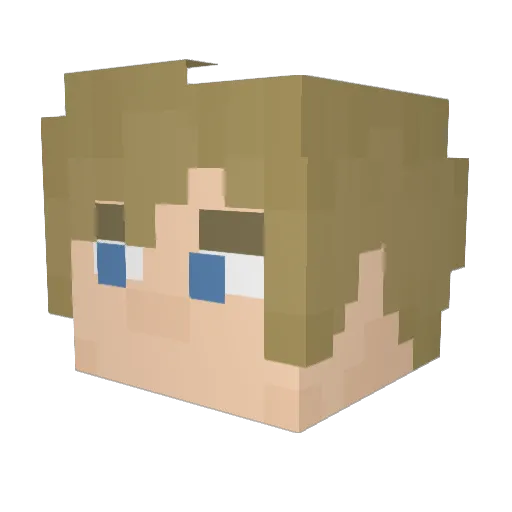 CaptainSolo22 Minecraft avatar head, 3D render