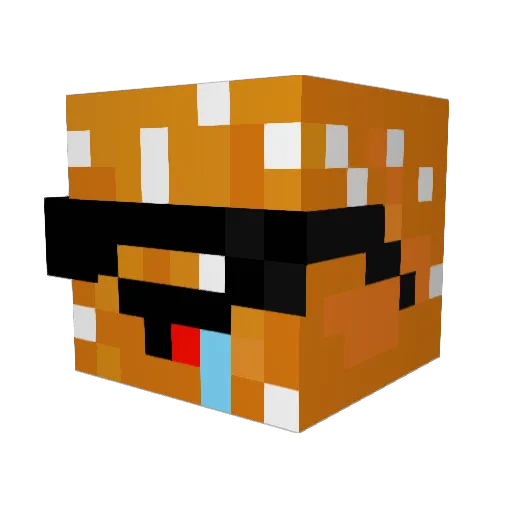 CaptainSpacial Minecraft avatar head, 3D render