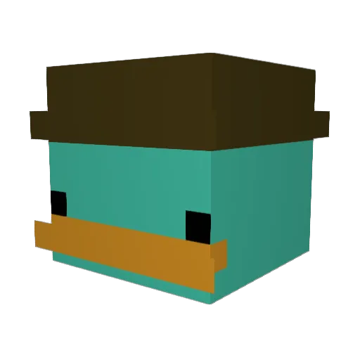 CaptainSpad Minecraft avatar head, 3D render
