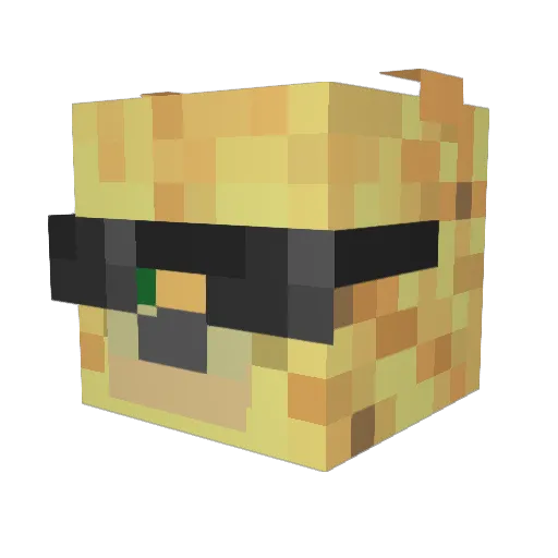 CaptainStellar Minecraft avatar head, 3D render