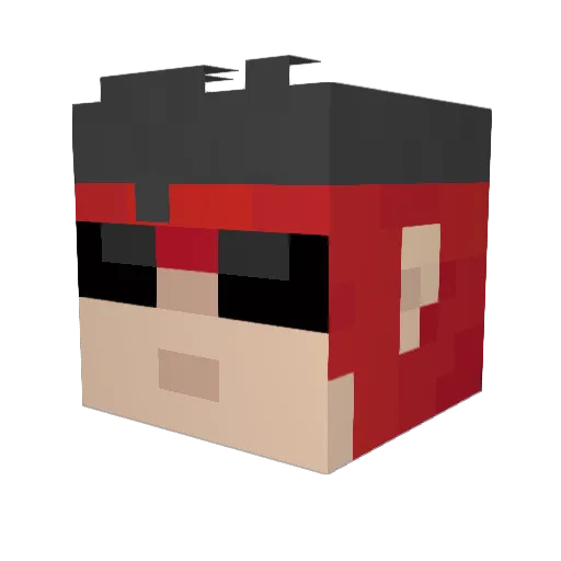 CaptainStub Minecraft avatar head, 3D render