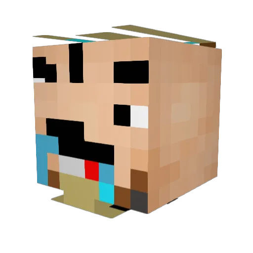 CaptainStuhlgang Minecraft avatar head, 3D render