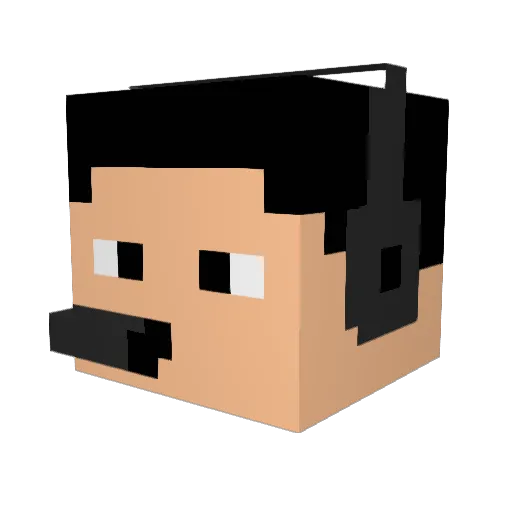CaptainTHOFF Minecraft avatar head, 3D render