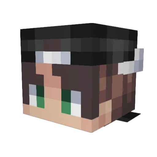 CaptainTate21 Minecraft avatar head, 3D render
