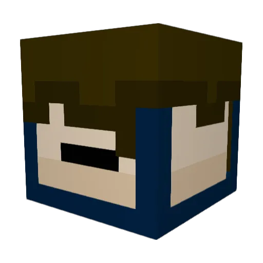 CaptainTech03 Minecraft avatar head, 3D render