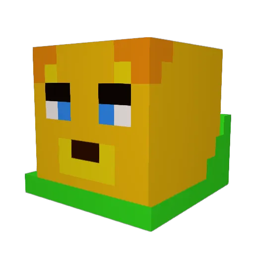 CaptainTeddy_ Minecraft avatar head, 3D render
