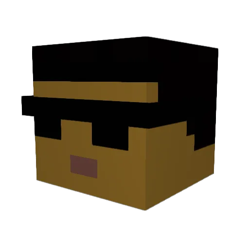 CaptainThugs Minecraft avatar head, 3D render
